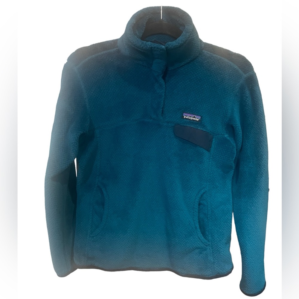 Patagonia re-tool half snap soft fleece pullover in Teal